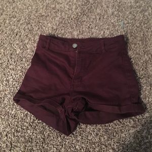 High wasted short shorts
